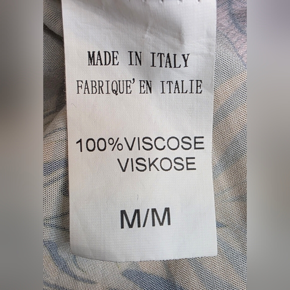 Kemi Made In Italy Long Boho Peasant Dress. Med, Rayon, Good Condition - Picture 10 of 14